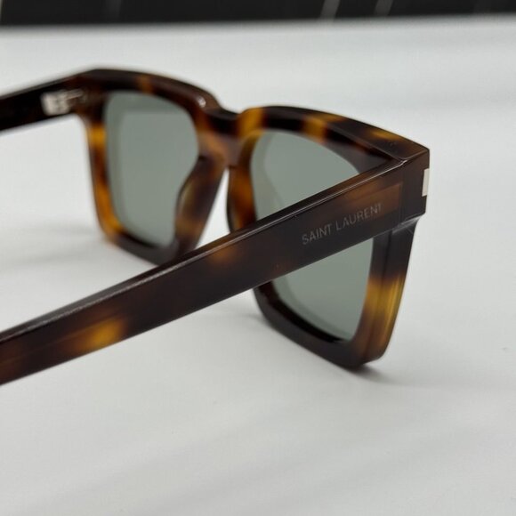 NEW SL610 003 SAINT LAURENT SUNGLASSES HAVANA GREEN EYEWEAR SAINT LAURENT SL 610 - Picture 10 of 13
